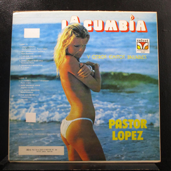 Pastor Lopez - La Cumbia LP VG+ 3040 Puerto Rico 1981 Vinyl Record - Shuga Records