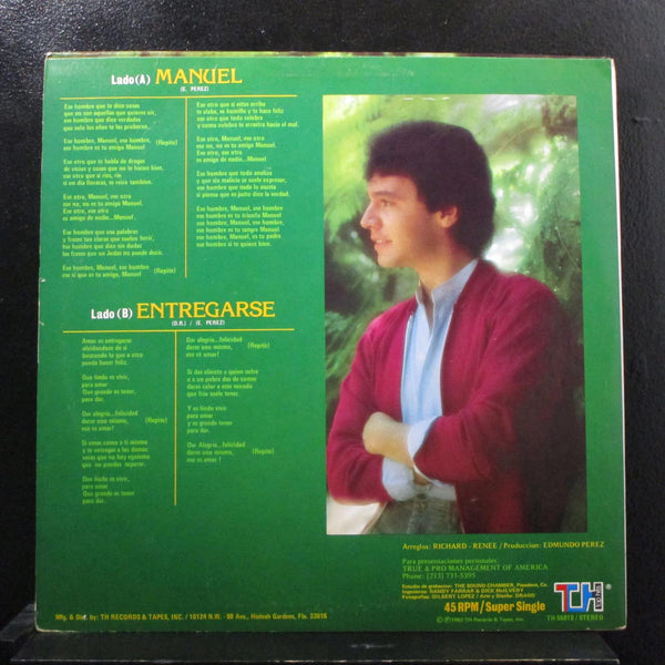 Mario Alberto Milar - Manuel / Entregarse 12" 45 RPM VG+ TH-55819 Vinyl Record - Shuga Records