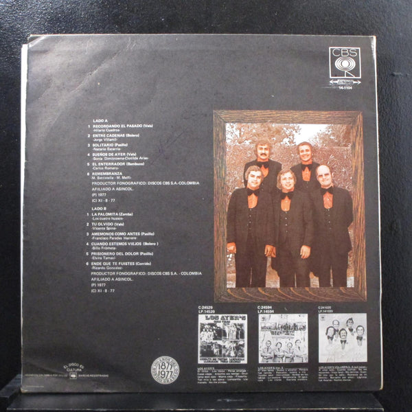 Los Ayer's - Recordando El Pasado LP VG 14-1104 Colombia 1977 Vinyl Record - Shuga Records