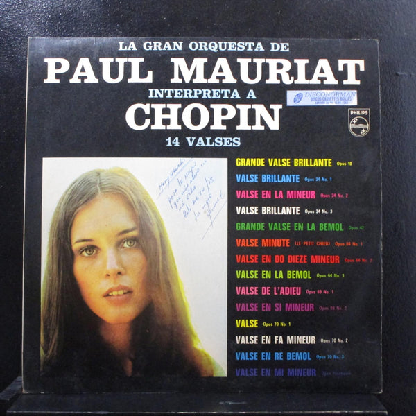 Frederic Chopin - Paul Mauriat - Chopin 14 Valses LP VG+ 6311023 Colombia Record - Shuga Records