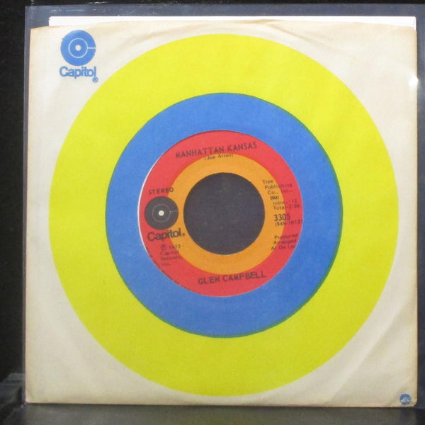 Glen Campbell - Manhattan Kansas / Wayfarin' Stranger 7" Mint- Vinyl 45 Capitol - Shuga Records