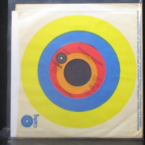 Glen Campbell - Manhattan Kansas / Wayfarin' Stranger 7" Mint- Vinyl 45 Capitol - Shuga Records