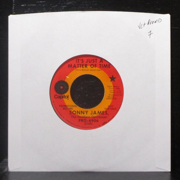 Sonny James - It's Just A Matter Of Time 7" VG+ Promo Vinyl 45 Capitol 2700 USA - Shuga Records