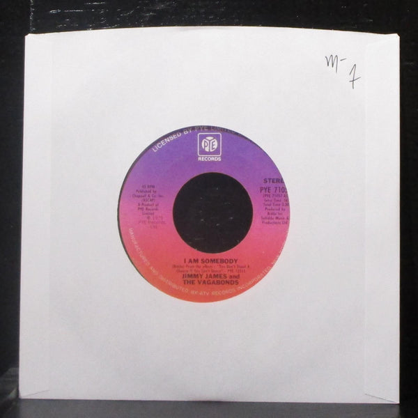 Jimmy James & The Vagabonds - I Am Somebody 7" Mint- Vinyl 45 PYE 71057 USA 1975 - Shuga Records