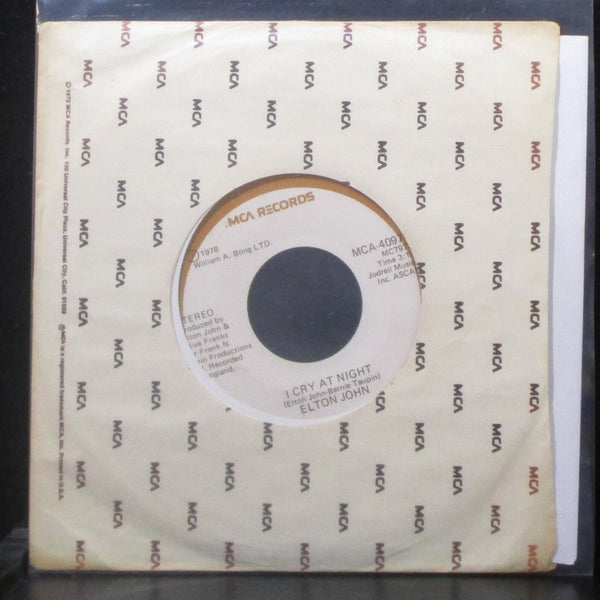 Elton John - Part-Time Love / I Cry At Night 7" Mint- Vinyl 45 MCA-40973 USA - Shuga Records