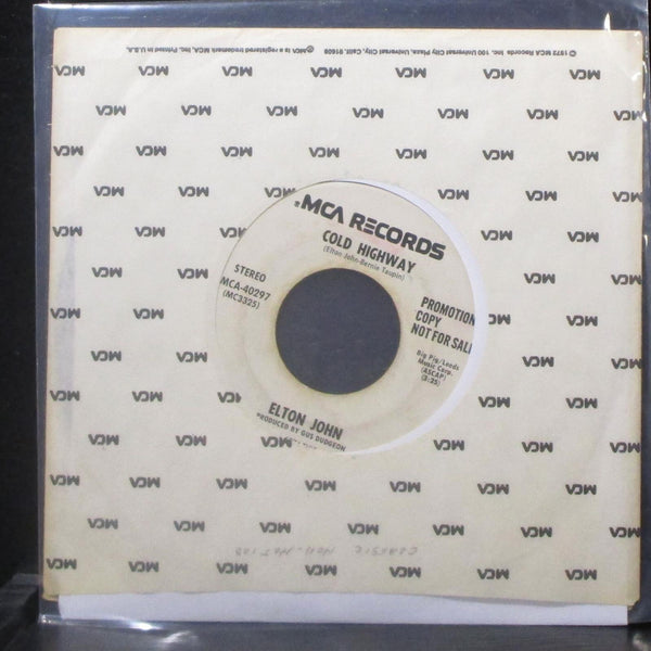 Elton John - The Bitch Is Back / Cold Highway 7" VG+ Promo Vinyl 45 MCA-40297 - Shuga Records
