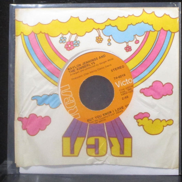 Waylon Jennings & The Kimberlys - MacArthur Park 7" Mint- Vinyl 45 RCA 74-0210 - Shuga Records