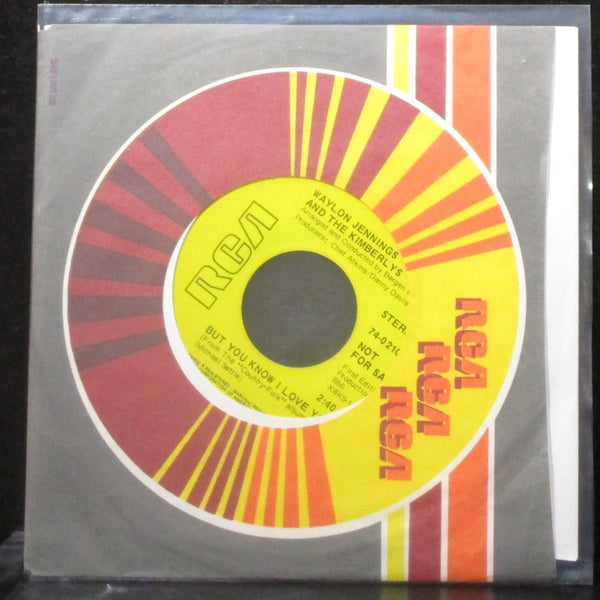 Waylon Jennings & The Kimberlys - MacArthur Park 7" Mint- Promo Vinyl 45 RCA - Shuga Records