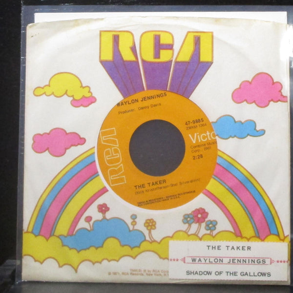 Waylon Jennings - The Taker / Shadow Of The Gallows 7" VG+ Vinyl 45 RCA 47-9885 - Shuga Records