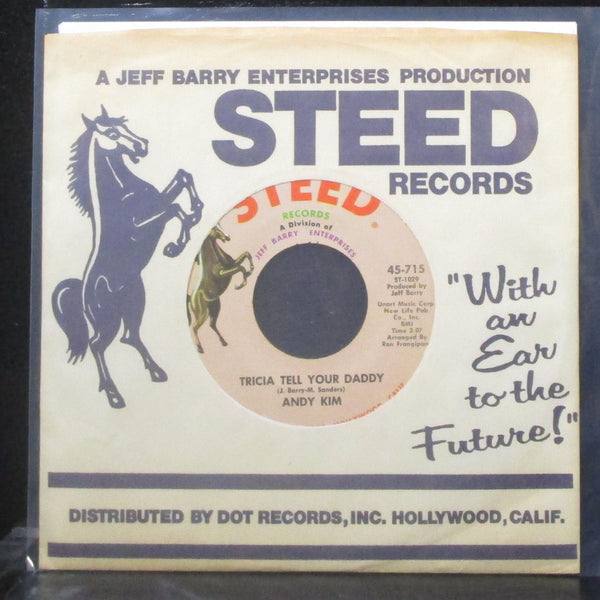 Andy Kim - Tricia Tell Your Daddy / Foundation Of My Soul 7" Mint- Vinyl 45-715 - Shuga Records