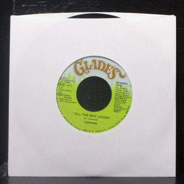 Latimore - I Get Lifted / All The Way Lover 7" VG+ Vinyl 45 Glades 1742 USA 1977 - Shuga Records