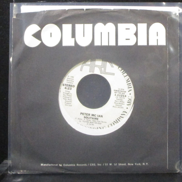 Peter Mc Ian - Solitaire 7" Mint- Promo Vinyl 45 ARC 1-11214 USA 1980 - Shuga Records