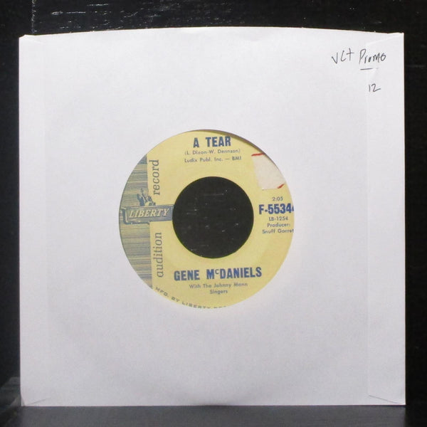 Gene McDaniels - A Tear / She's Come Back 7" VG+ Promo Vinyl 45 Liberty F-55344 - Shuga Records