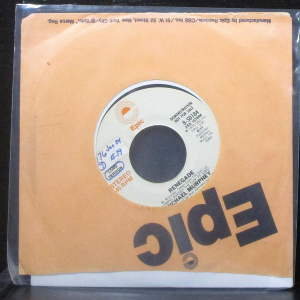 Michael Murphey - Renegade 7" VG+ Promo Vinyl 45 Epic 8-50184 USA 1975 - Shuga Records