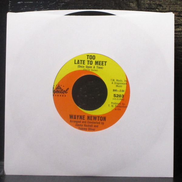 Wayne Newton - Only You / Too Late To Meet 7" Mint- Vinyl 45 Capitol 5203 USA - Shuga Records
