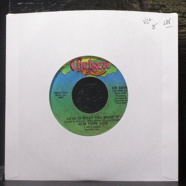 New York City - Love Is What You Make It 7" VG+ Vinyl 45 Chelsea CH 3008 USA - Shuga Records