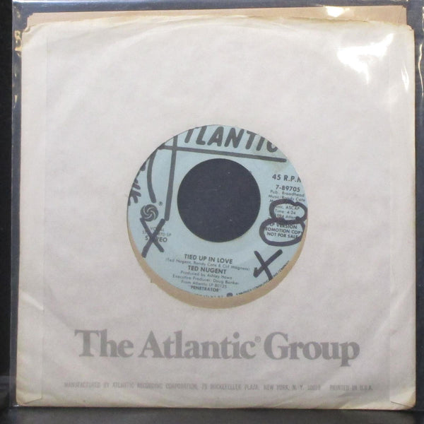 Ted Nugent - Tied Up In Love 7" VG+ Promo Vinyl 45 Atlantic 7-89705 USA 1984 - Shuga Records