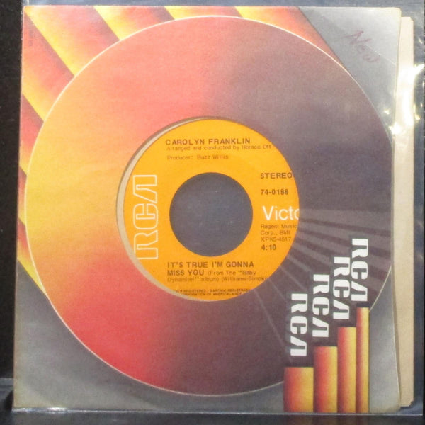 Carolyn Franklin - Reality / It's True I'm Gonna Miss You 7" Mint- Vinyl 45 RCA - Shuga Records