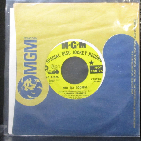 Connie Francis - Why Say Goodbye 7" VG+ Promo Vinyl 45 MGM K13923 USA 1968 - Shuga Records