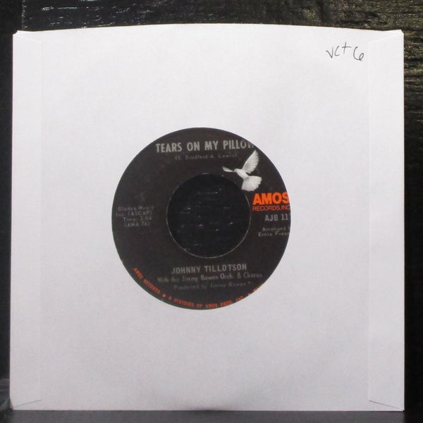 Johnny Tillotson - Tears On My Pillow / Remember When 7" VG+ Vinyl 45 Amos - Shuga Records