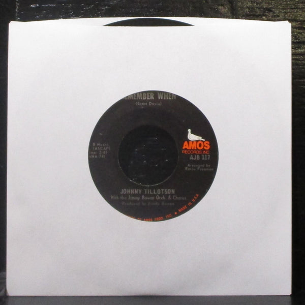 Johnny Tillotson - Tears On My Pillow / Remember When 7" VG+ Vinyl 45 Amos - Shuga Records