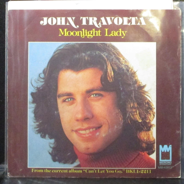 John Travolta - Slow Dancing / Moonlight Lady 7" Mint- Vinyl 45 MB-10977 USA - Shuga Records