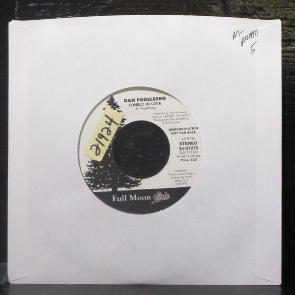Dan Fogelberg - Lonely In Love 7" Mint- Promo Vinyl 45 Full Moon 34-07275 USA - Shuga Records