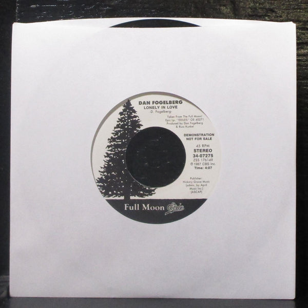 Dan Fogelberg - Lonely In Love 7" Mint- Promo Vinyl 45 Full Moon 34-07275 USA - Shuga Records