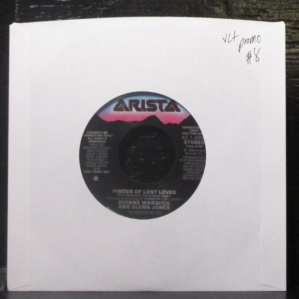 Dionne Warwick & Glenn Jones - Finder Of Lost Loves 7" VG+ Promo Vinyl 45 Arista - Shuga Records