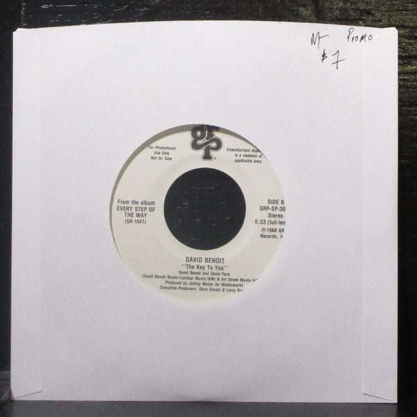 David Benoit - The Key To You 7" Mint- Promo Vinyl 45 GRP-SP-3025 USA 1988 - Shuga Records