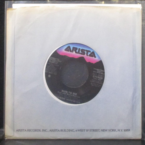 Dionne Warwick - Run To Me 7" Mint- Promo Vinyl 45 Arista AS1-9341 USA 1985 - Shuga Records