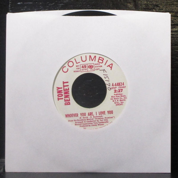 Tony Bennett - A Place Over The Sun 7" VG+ Promo Vinyl 45 Columbia 4-44824 USA - Shuga Records