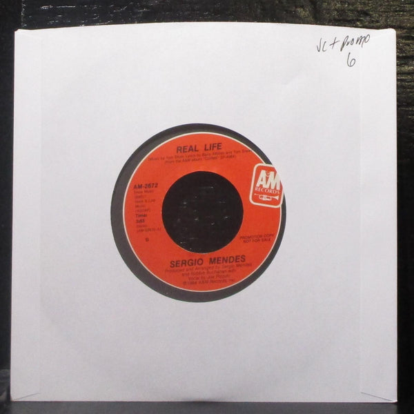 Sergio Mendes - Real Life 7" VG+ Promo Vinyl 45 AM-2672 USA 1984 - Shuga Records