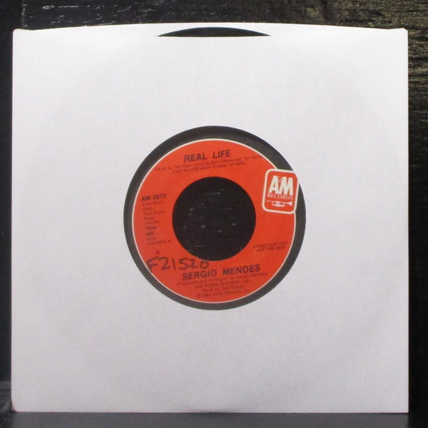 Sergio Mendes - Real Life 7" VG+ Promo Vinyl 45 AM-2672 USA 1984 - Shuga Records