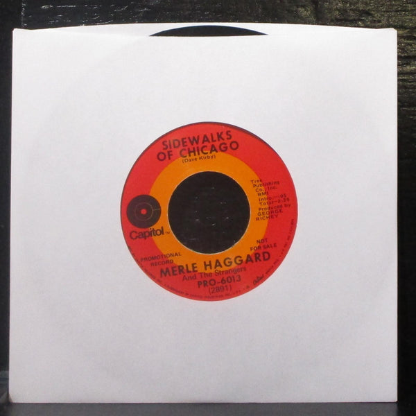 Merle Haggard - I Can't Be Myself / Sidewalks of Chicago 7" VG+ Promo Vinyl 45 - Shuga Records