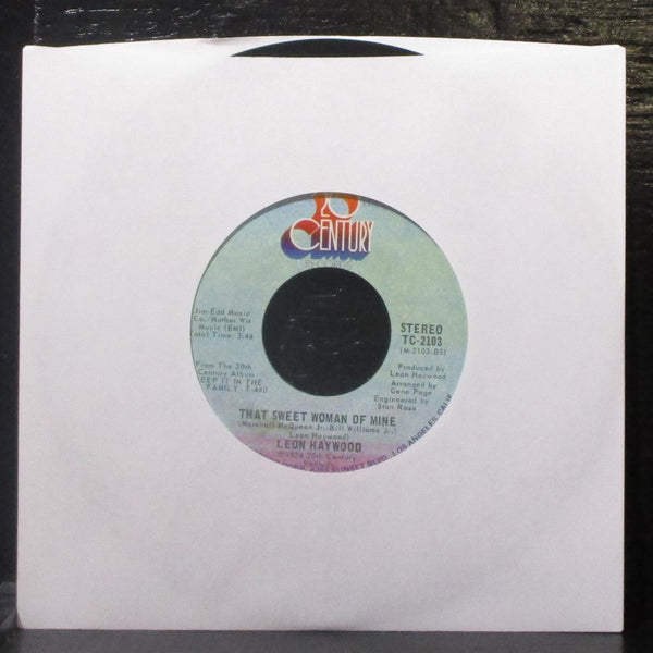 Leon Haywood - Sugar Lump / That Sweet Woman Of Mine 7" VG+ Vinyl 45 TC-2103 - Shuga Records