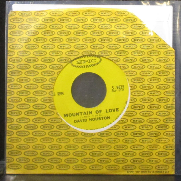 David Houston - Mountain Of Love / Angeline 7" VG+ Vinyl 45 Epic 5-9625 USA 1963 - Shuga Records