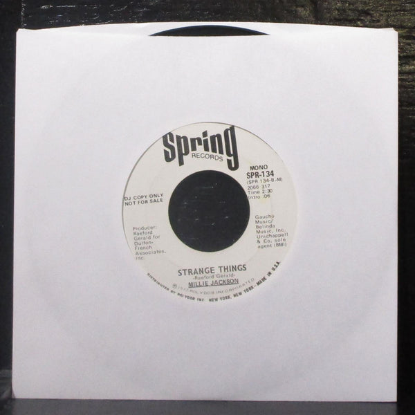 Millie Jackson - Breakaway / Strange Things 7" VG+ Promo Vinyl 45 Spring SPR-134 - Shuga Records