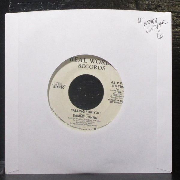 Sammy Johns - Falling For You 7" Mint- Promo Vinyl 45 Real World RW 7307 USA - Shuga Records