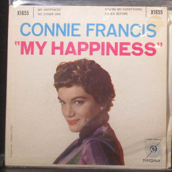 Connie Francis - My Happiness EP 7" VG+ Vinyl 45 MGM X1655 USA - Shuga Records