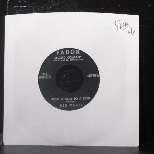 Ned Miller - From A Jack To A King 7" VG+ Vinyl 45 Fabor 114 USA black label - Shuga Records