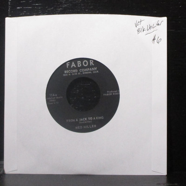 Ned Miller - From A Jack To A King 7" VG+ Vinyl 45 Fabor 114 USA Label Variant - Shuga Records