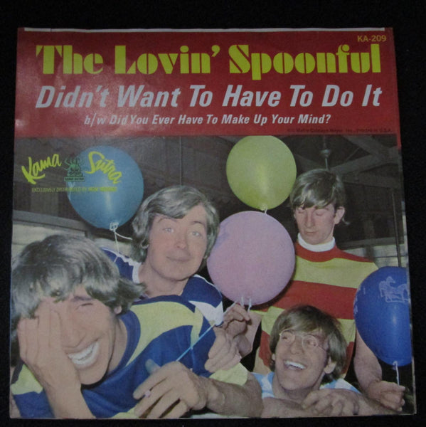 The Lovin Spoonful - Did You Ever Have To Make Up 7" Mint- KA 209 Vinyl 45 - Shuga Records