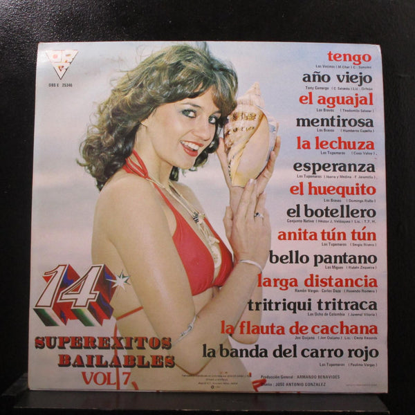 Various - 14 Superexitos Bailables Vol. 7 LP Mint- OBS-E 25346 Colombia Record - Shuga Records