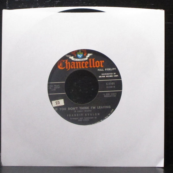 Frankie Avalon - After You've Gone 7" VG+ Vinyl 45 Chancellor C-1101 USA 1962 - Shuga Records