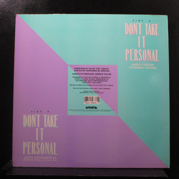 Jermaine Jackson - Don't Take It Personal 12" Mint- ADI-9876 USA 1989 Record - Shuga Records