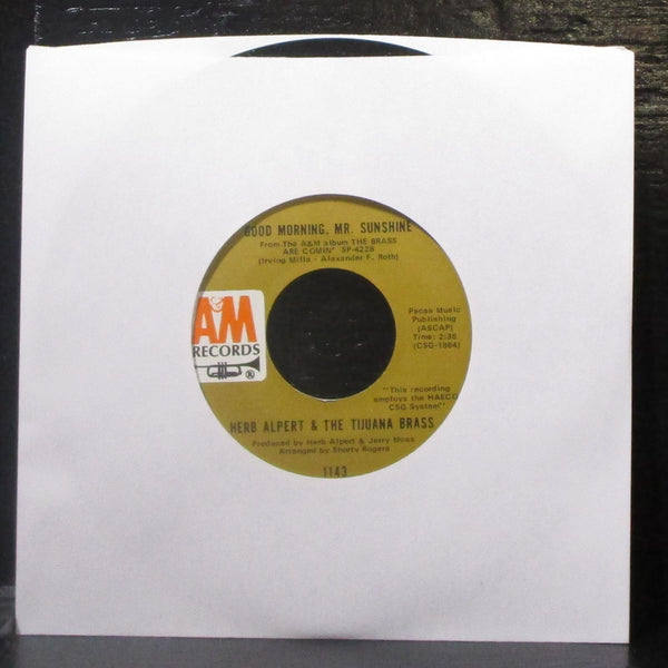 Herb Alpert & Tijuana Brass - You Are My Life 7" Mint- Vinyl 45 A&M 1143 USA - Shuga Records