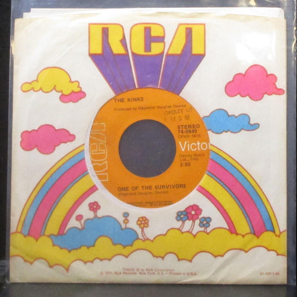 The Kinks - One Of The Survivors / Scrapheap City 7" VG+ Vinyl 45 RCA 74-0940 - Shuga Records
