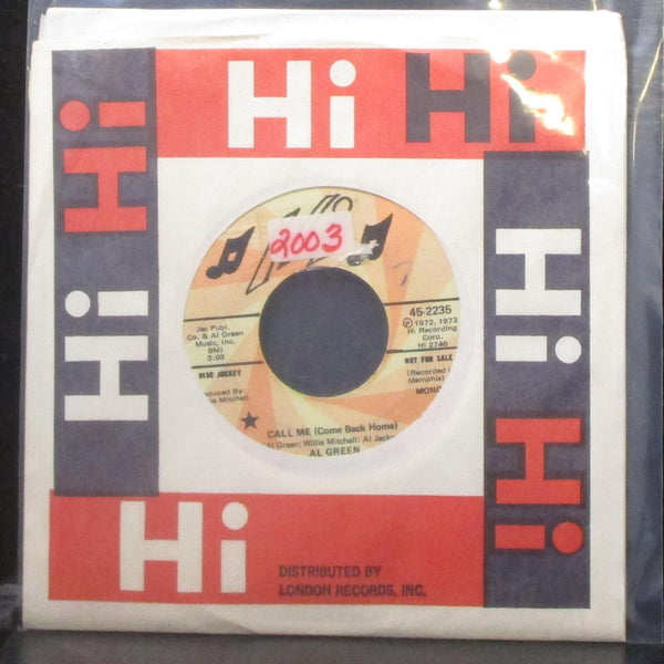 Al Green - Call Me (Come Back Home) 7" VG Promo Vinyl 45 Hi 45-2235 USA 1973 - Shuga Records