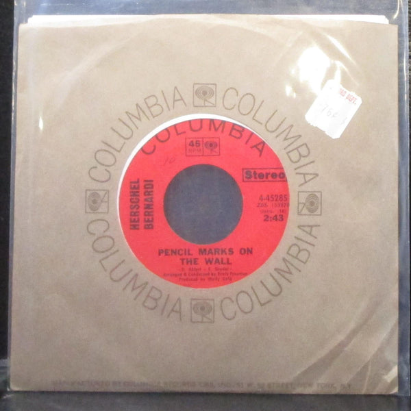 Herschel Bernardi - Pencil Marks On The Wall 7" Mint- Vinyl 45 Columbia 4-45285 - Shuga Records